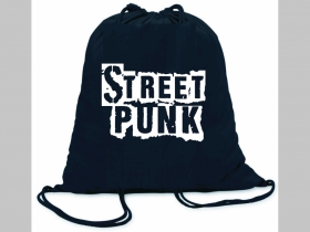 Street Punk ľahké sťahovacie vrecko ( batôžtek / vak ) s čiernou šnúrkou, 100% bavlna 100 g/m2, rozmery cca. 37 x 41 cm